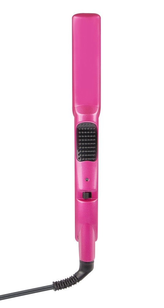 Flat Iron & Heated Hair Brush Combo Kit