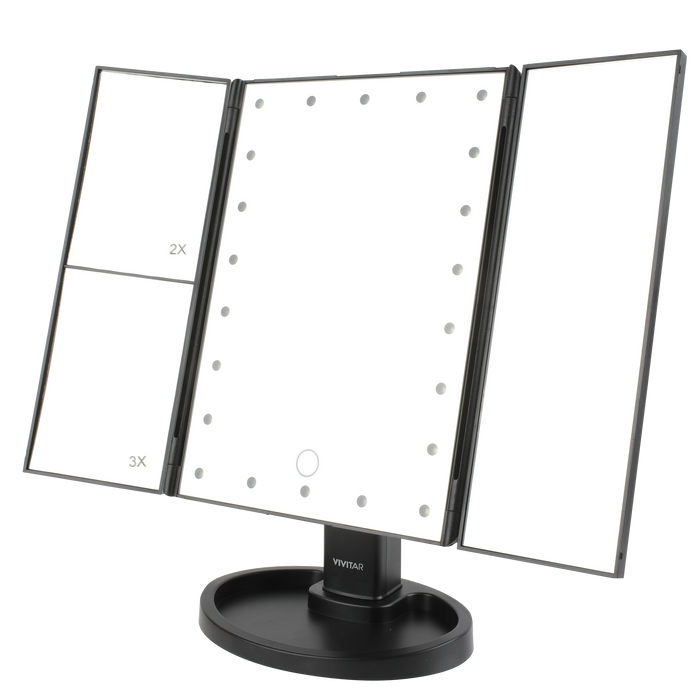 Tri-Fold LED Light Up Vanity Mirror